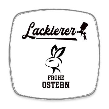 Lackierer Ostern Geschenk Maler Meister Azubi - Viereckiger Kühlschrankmagnet - Weiß - Vorne