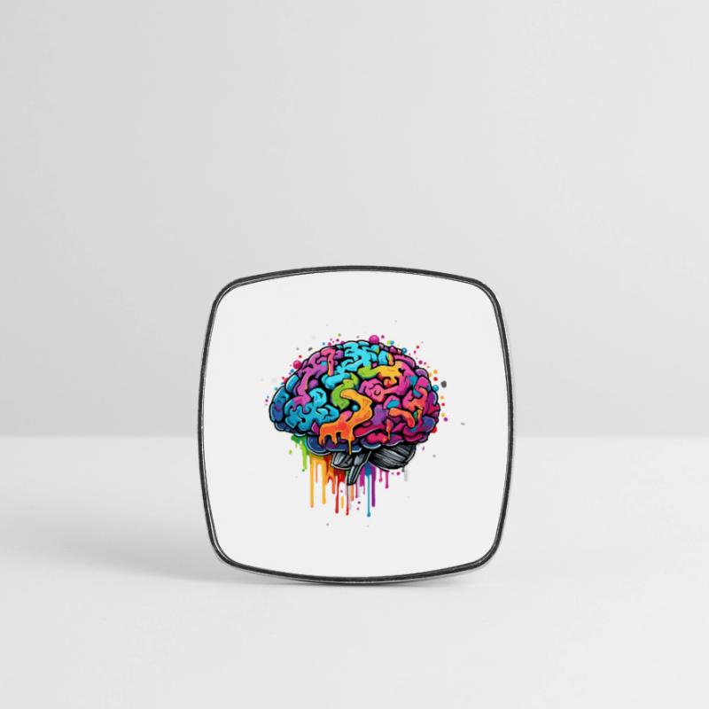 Brain / Knowledge / Intelligence / Smart / Thinking Square fridge magnet