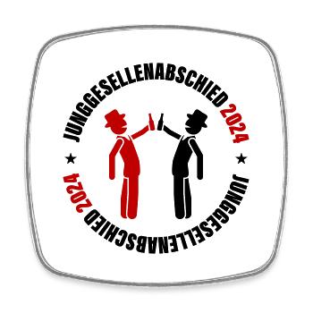 Junggesellenabschied 2024 - Viereckiger Kühlschrankmagnet - Weiß - Vorne