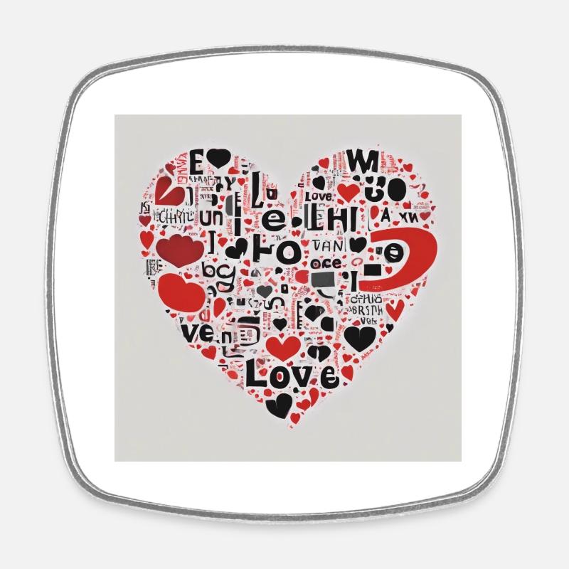 for wonderful loves - Square fridge magnet - white