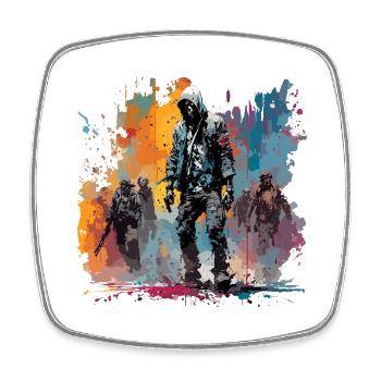 Apocalypse / Doomsday / Destruction / Anarchy - Square fridge magnet - white - Front