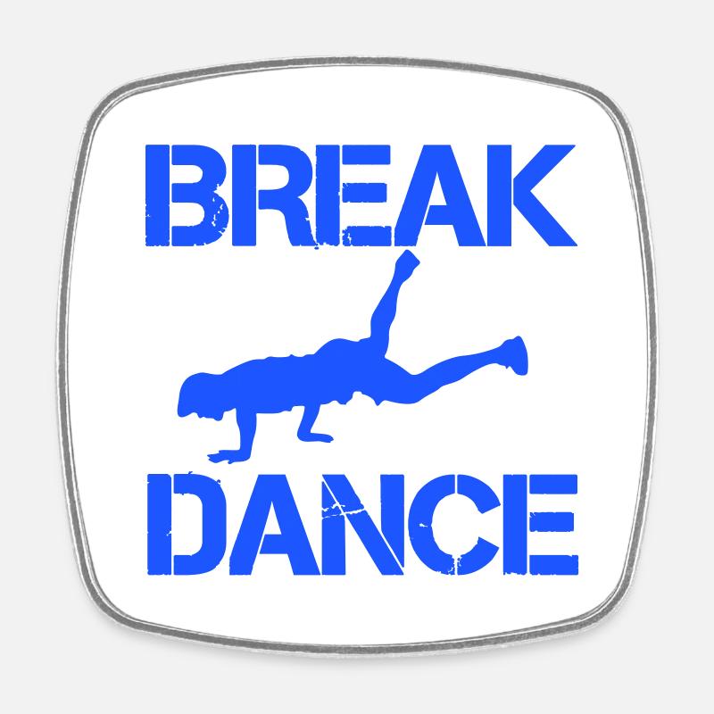 Breakdance (Breakdance) - Magnet carré - blanc