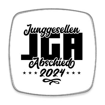 jga junggesellenabschied 2024 - Viereckiger Kühlschrankmagnet - Weiß - Vorne