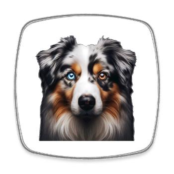 Australian Shepherd - Viereckiger Kühlschrankmagnet - Weiß - Vorne