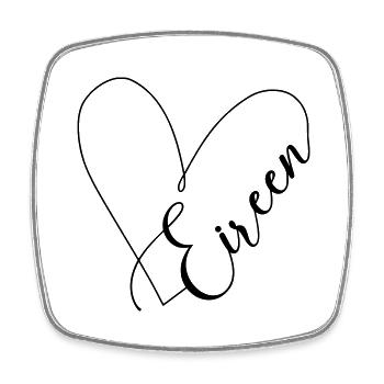 Eireen Name Heart Line - Square fridge magnet - white - Front
