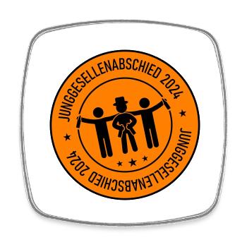 Bachelor Party 2024 - Square fridge magnet - white - Front