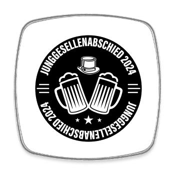 Bachelor Party 2024 Bachelor Party - Square fridge magnet - white - Front