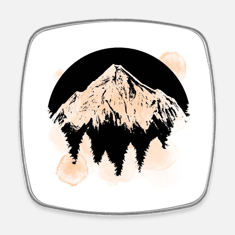 Love for mountains - Square fridge magnet - white