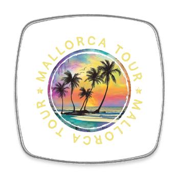 Mallorca Tour Travel Colorful Holidays - Square fridge magnet - white - Front