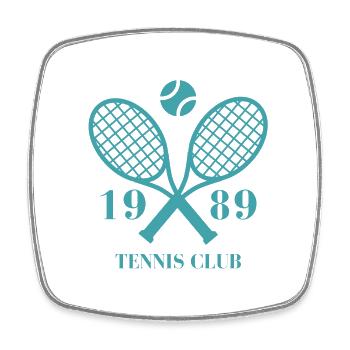 1989 tennis club - Magnet carré - blanc - Devant