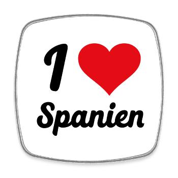 I Love Spanien - Viereckiger Kühlschrankmagnet - Weiß - Vorne