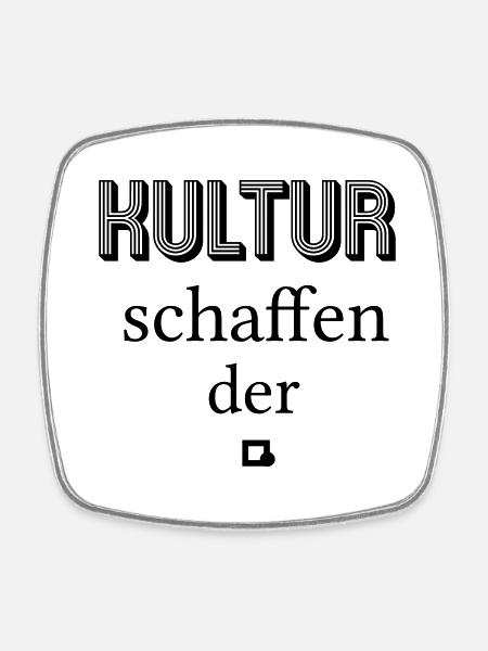 Cultural Worker - Square fridge magnet - white