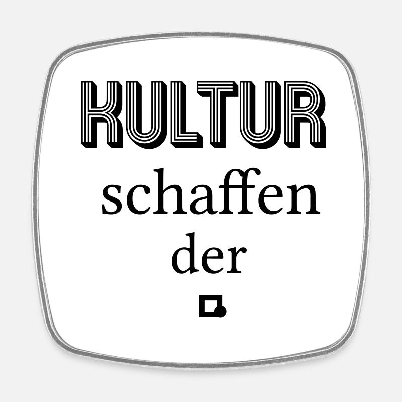 Cultural Worker - Square fridge magnet - white
