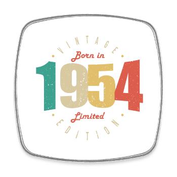 1954 Vintage Retro Jubiläumsgeschenk 1954 - Viereckiger Kühlschrankmagnet - Weiß - Vorne