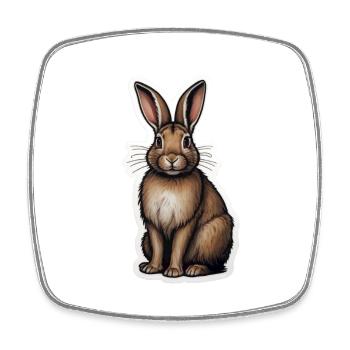 Hase Ostern Süß - Viereckiger Kühlschrankmagnet - Weiß - Vorne