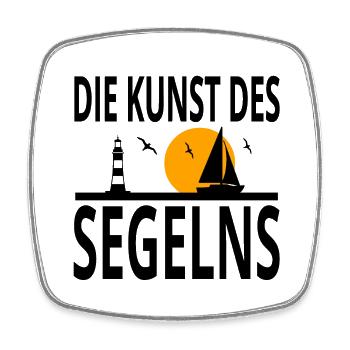 Segeln - Viereckiger Kühlschrankmagnet - Weiß - Vorne