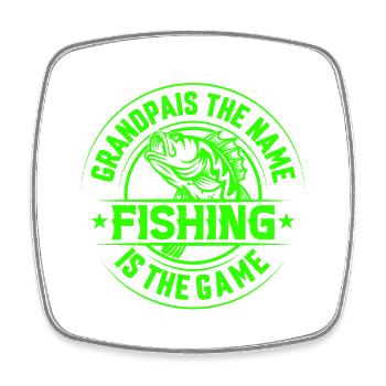fish, fish, fishing, lake, sea, fishing, fauna, exotic - Square fridge magnet - white - Front