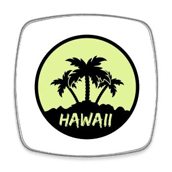 hawaii palmen - Viereckiger Kühlschrankmagnet - Weiß - Vorne