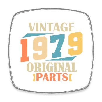Monat 1979. 1979 Geburtstagsgeschenk. 45 Jahre Birt - Viereckiger Kühlschrankmagnet - Weiß - Vorne
