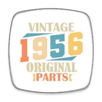 Monat 1956. 1956 Geburtstagsgeschenk. 68 Jahre alt Birt - Viereckiger Kühlschrankmagnet - Weiß - Vorne
