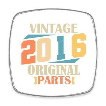 Month 2016. 2016 Birthday Gift. 8 years old Birth - Square fridge magnet - white - Front