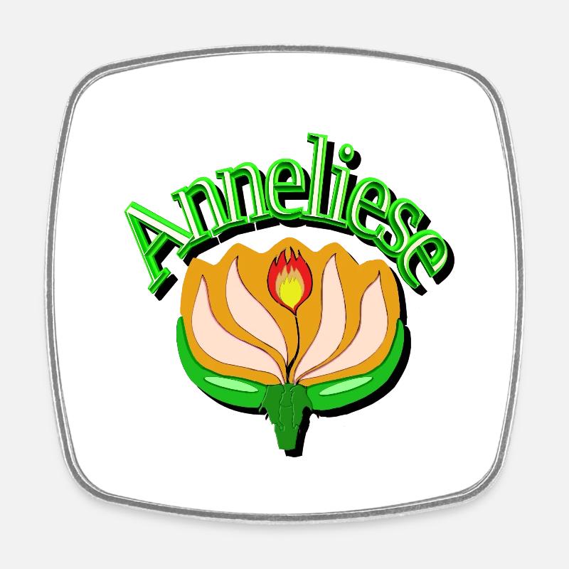 anneliese2 - Square fridge magnet - white