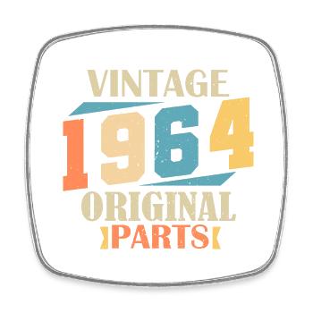Monat 1964. 1964 Geburtstagsgeschenk. 60 Jahre Birt - Viereckiger Kühlschrankmagnet - Weiß - Vorne