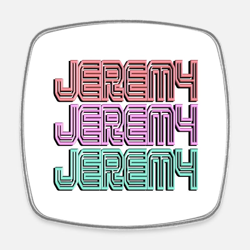 Jeremy2 - Square fridge magnet - white
