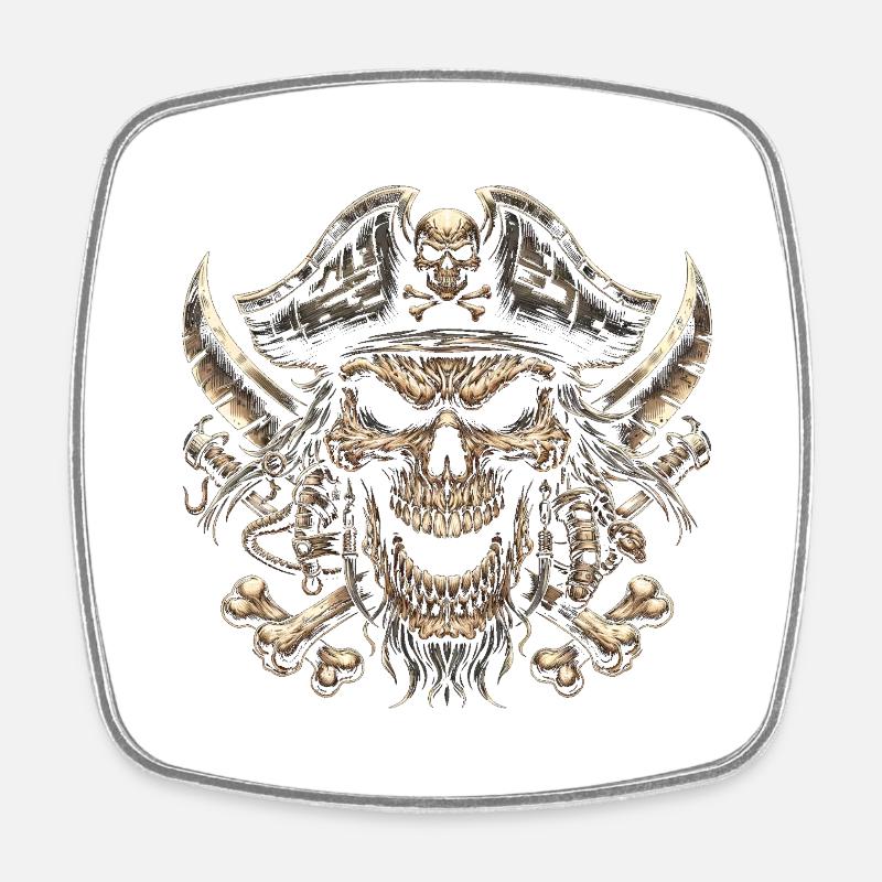 Pillard impitoyable - Magnet carré - blanc