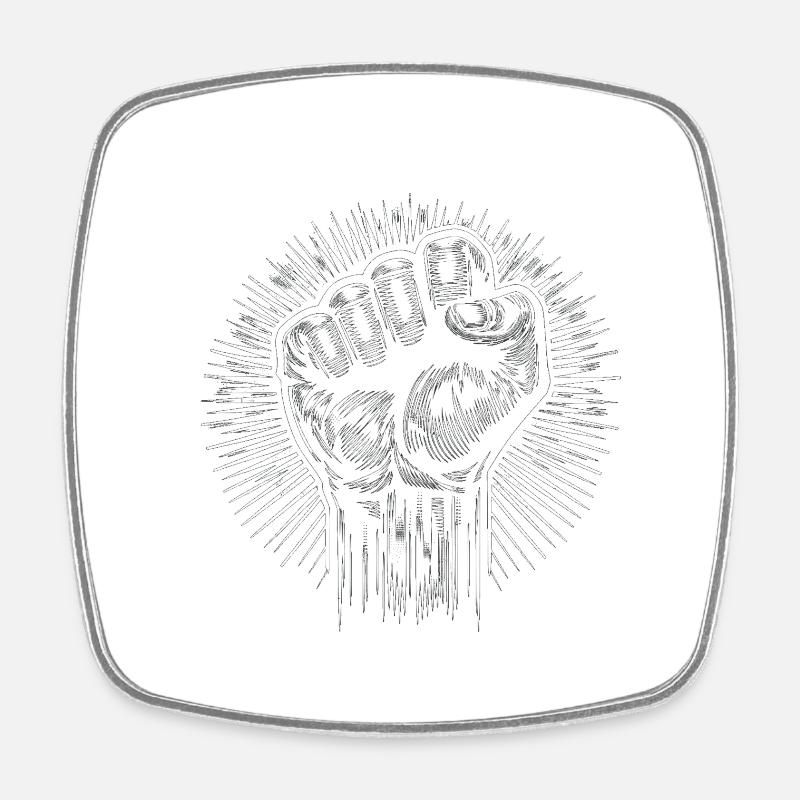 Power of Unity - Square fridge magnet - white