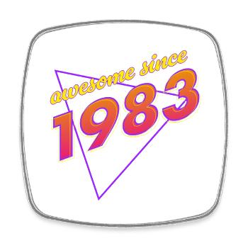 Rétro - Awesome since 1983 - Magnet carré - blanc - Devant