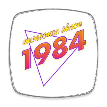 Rétro - Awesome since 1984 - Magnet carré - blanc - Devant