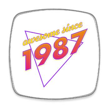 Rétro - Awesome since 1987 - Magnet carré - blanc - Devant