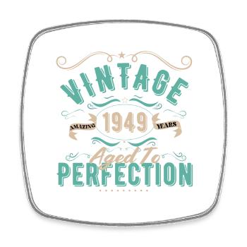 Jahrgang 1949 - 1949 Geburtstagsgeschenk - Viereckiger Kühlschrankmagnet - Weiß - Vorne