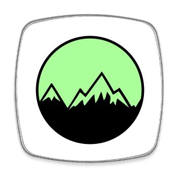 mountains - Viereckiger Kühlschrankmagnet - Weiß - Vorne