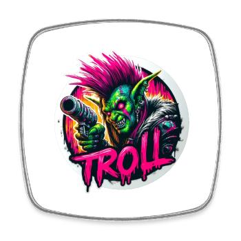 Troll-Punk - Viereckiger Kühlschrankmagnet - Weiß - Vorne