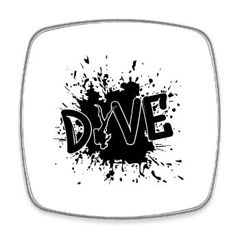 Tauchen Dive - Viereckiger Kühlschrankmagnet - Weiß - Vorne