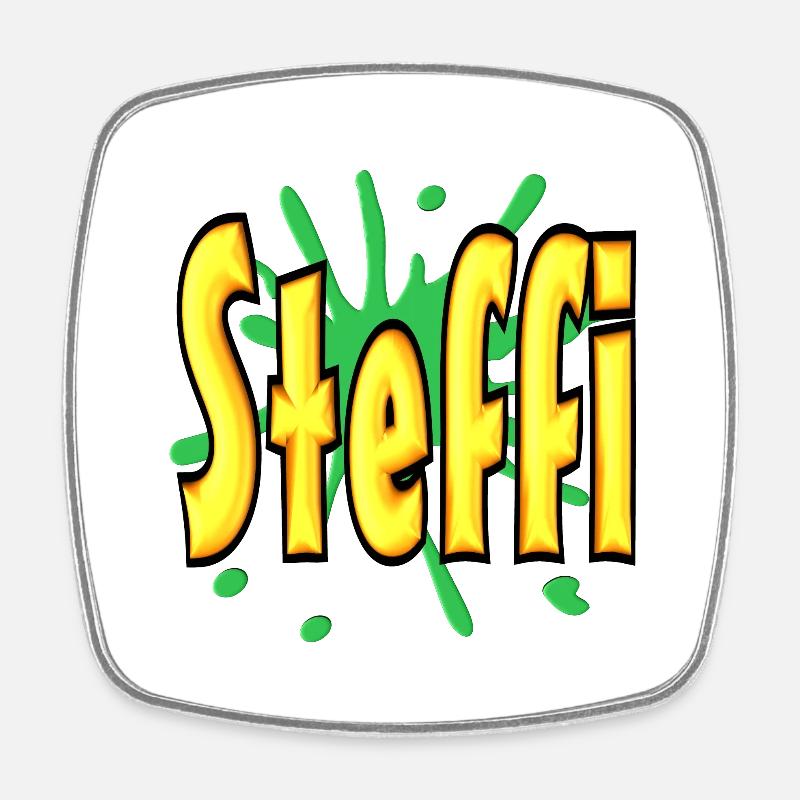steffi2 - Square fridge magnet - white
