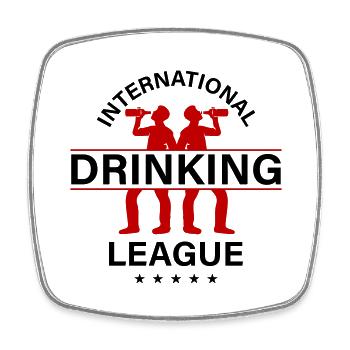 International Drinking Spruch - Viereckiger Kühlschrankmagnet - Weiß - Vorne