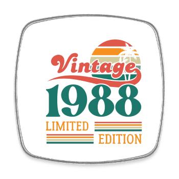 Jahrgang 1988 Limitierte Auflage - Viereckiger Kühlschrankmagnet - Weiß - Vorne