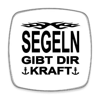 Segeln - Viereckiger Kühlschrankmagnet - Weiß - Vorne