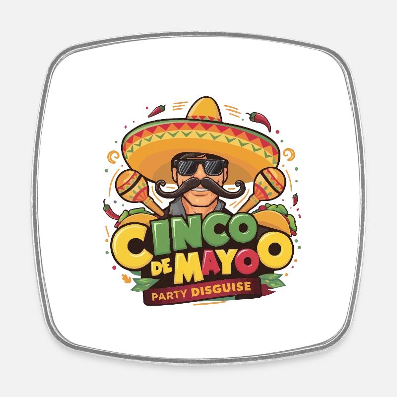 cinco de mayo - Magnet carré - blanc