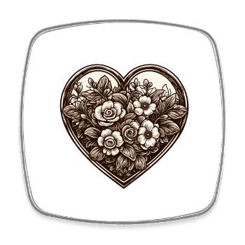 Heart / Mother's Day / Love / Holidays / Love - Square fridge magnet - white - Front