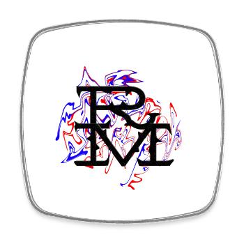 Rafael Merciadri V2 noir - Magnet carré - blanc - Devant