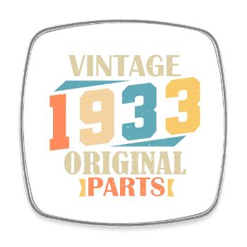 Month 1933. 1933 Birthday Gift. 91 years old Birt - Square fridge magnet - white - Front