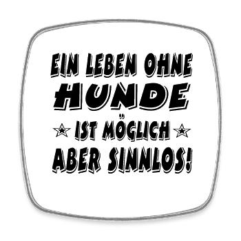 Hunde - Viereckiger Kühlschrankmagnet - Weiß - Vorne