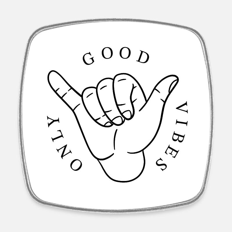 Gute Vibes - Square fridge magnet - white