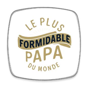 Belle idée cadeau fete des pères anniversaire papa - Magnet carré - blanc - Devant
