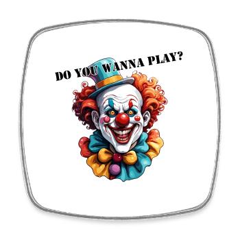 Clown / Circus / Carnival / Carnival / Playful - Square fridge magnet - white - Front