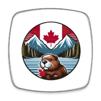 Canada Bieber 2 - Magnet carré - blanc - Devant